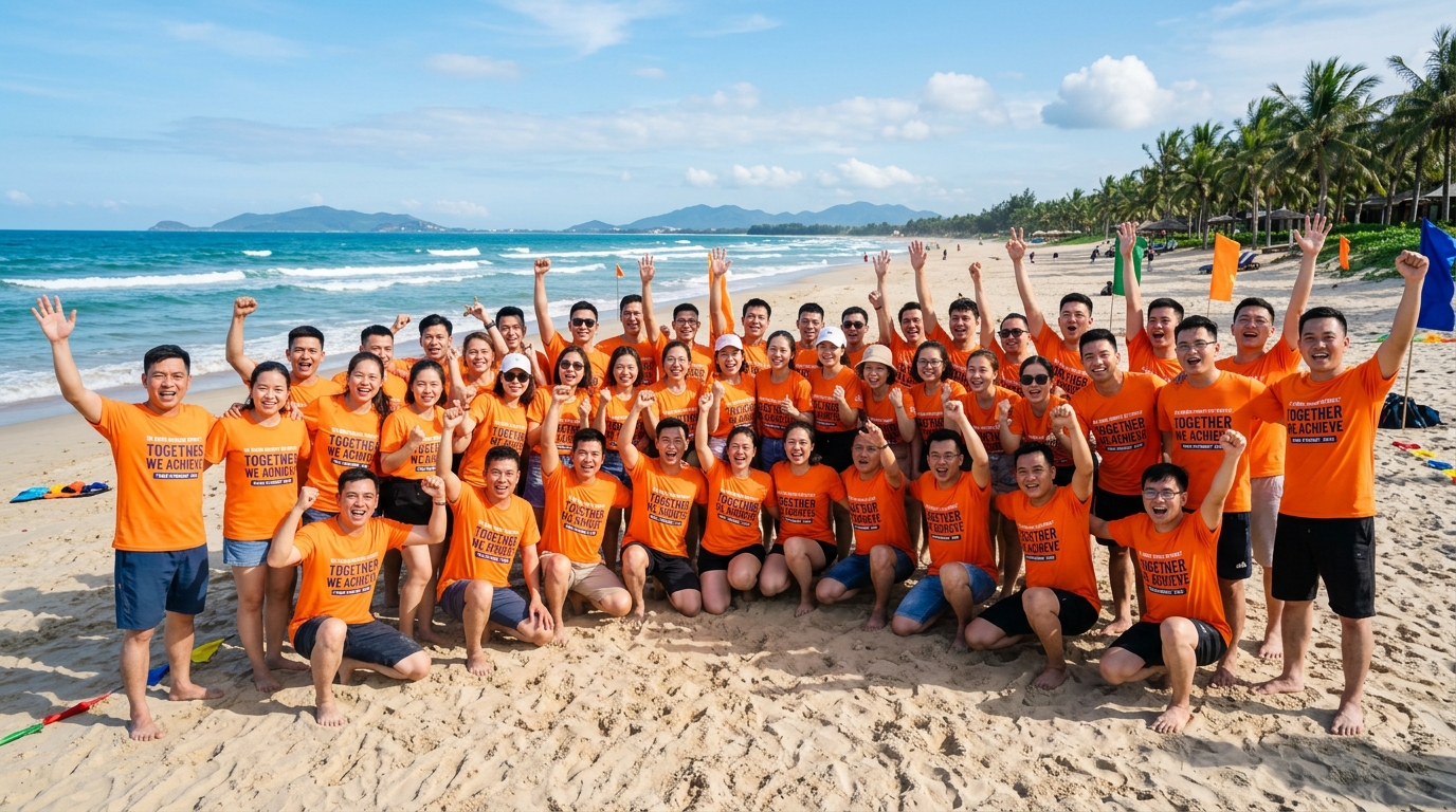 Áo Teambuilding Hè Năng Động: Bùng Nổ Sắc Màu & Gắn Kết Đội Ngũ Trong Mọi Chuyến Đi