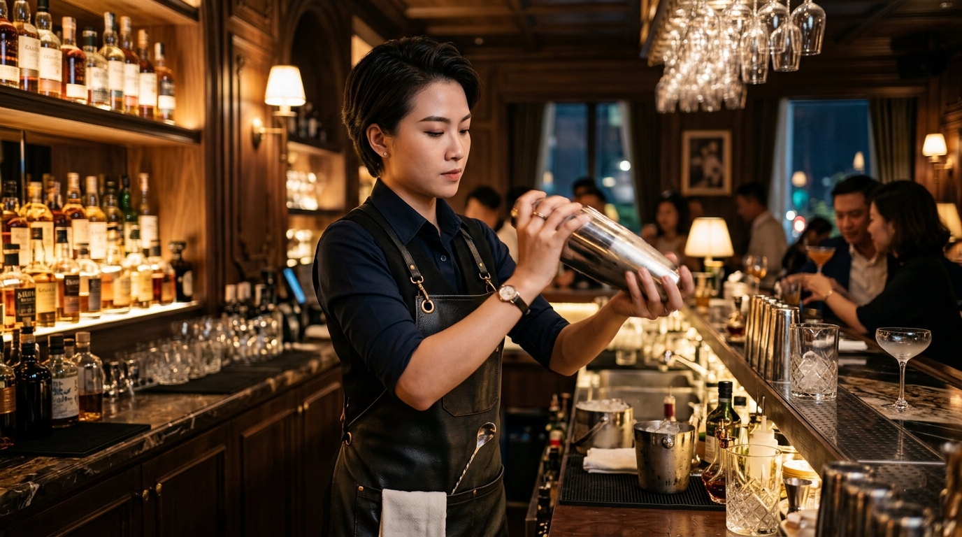 Đồng Phục Quán Bar, Pub & Lounge: Huyền Bí, Cá Tính & Đậm Chất Nightlife Thời Thượng