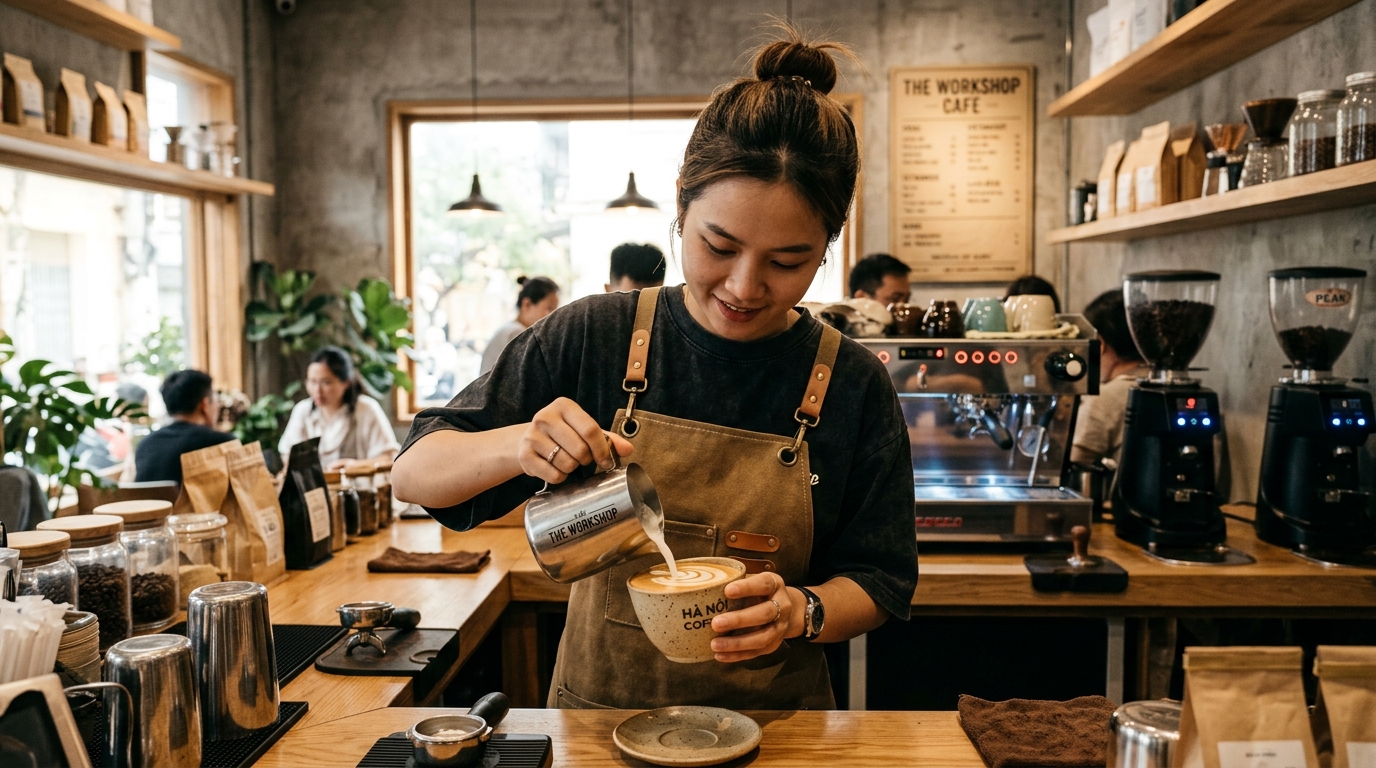 Đồng Phục Quán Cafe Chuẩn Gu: Định Hình Phong Cách Không Gian & Hút Khách Check-in