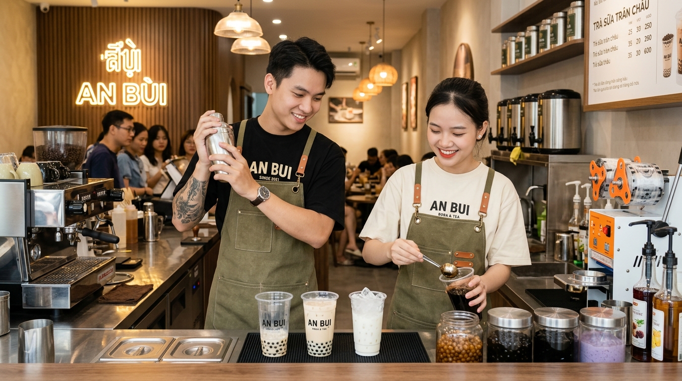 Áo Thun Pha Chế (Barista & Bartender): Nét Đẹp Nghệ Nhân Kết Hợp Gu Streetwear Thời Thượng