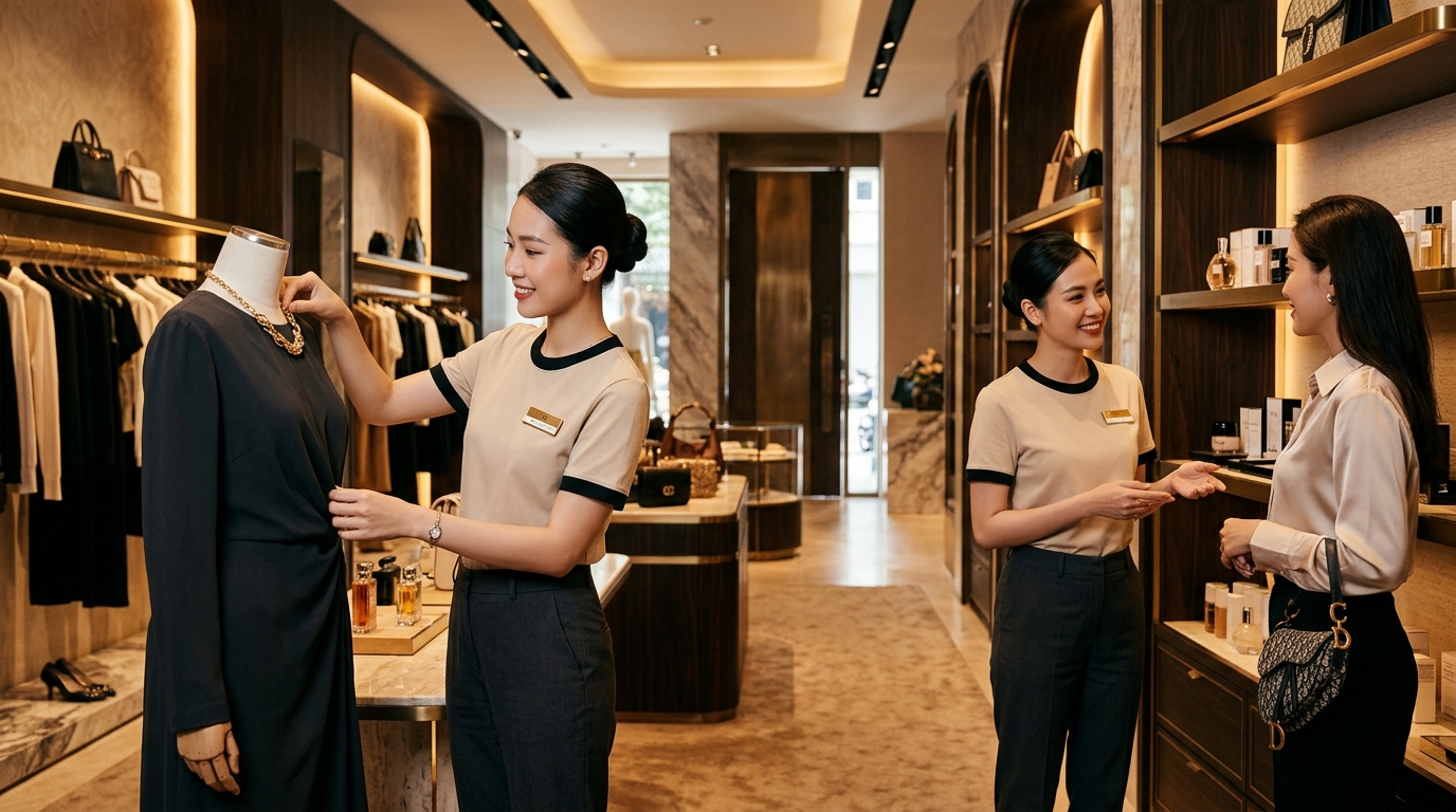 Đồng Phục Chuỗi Mỹ Phẩm & Làm Đẹp: Tôn Vinh Làn Da, Thanh Lịch & Thấm Đẫm Thẩm Mỹ