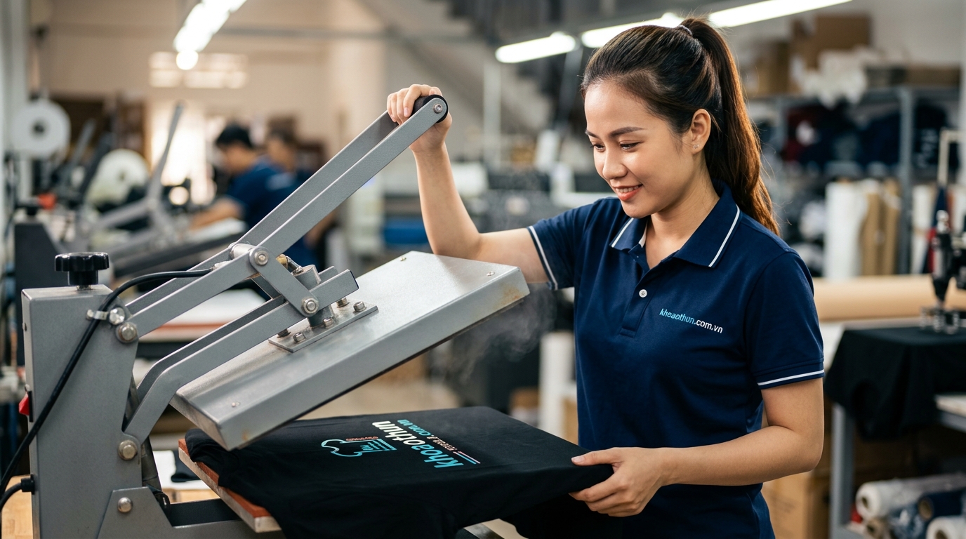 Công nghệ in ấn và thêu nhận diện thương hiệu